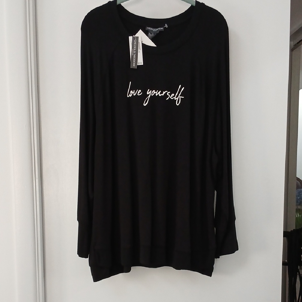 Chelsea & Theodore Black 'Love Yourself' Sweatshirt